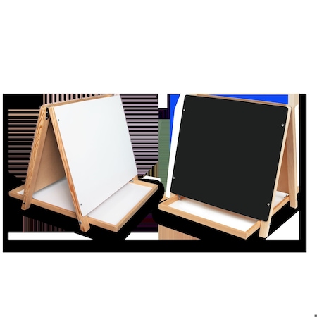 Flipside Table Top Easel Black Chalk/White Markerboard 17405